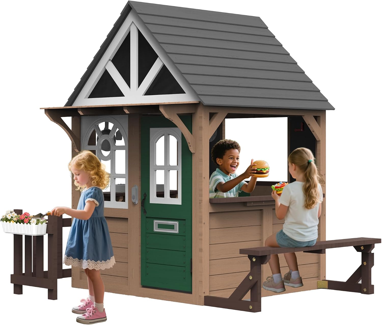 Kids Outdoor Playhouse - Seizeen Buitenspeelhuis voor Kinderen, Speelhuis van