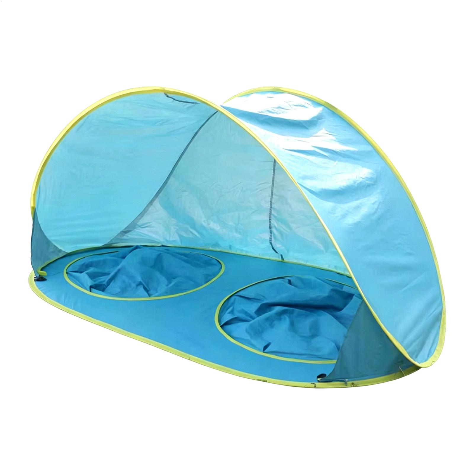 Kids Outdoor Tent - Kinderstrandtent met zwembad, UV-bescherming, zonnescherm, opklapbare