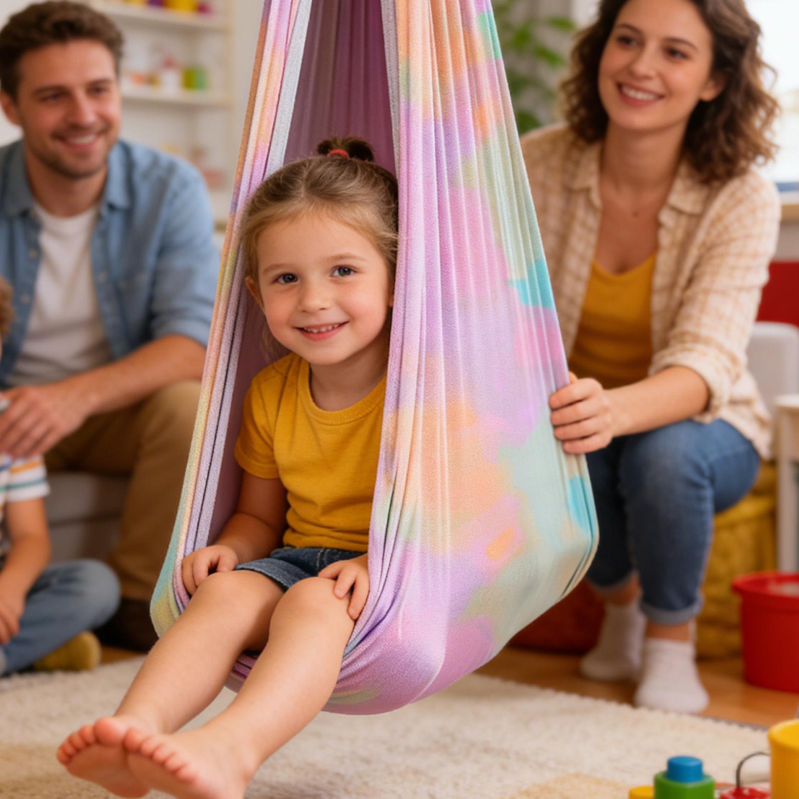 Kids Outdoor Hammock Swing - Kinderschommel Sterke draagkrachtige knuffelstoel Yogaschommel voor