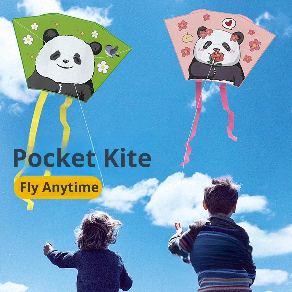 Kite Easy Fly Kids - Pocket Kite Mini Cartoon Panda Konijn