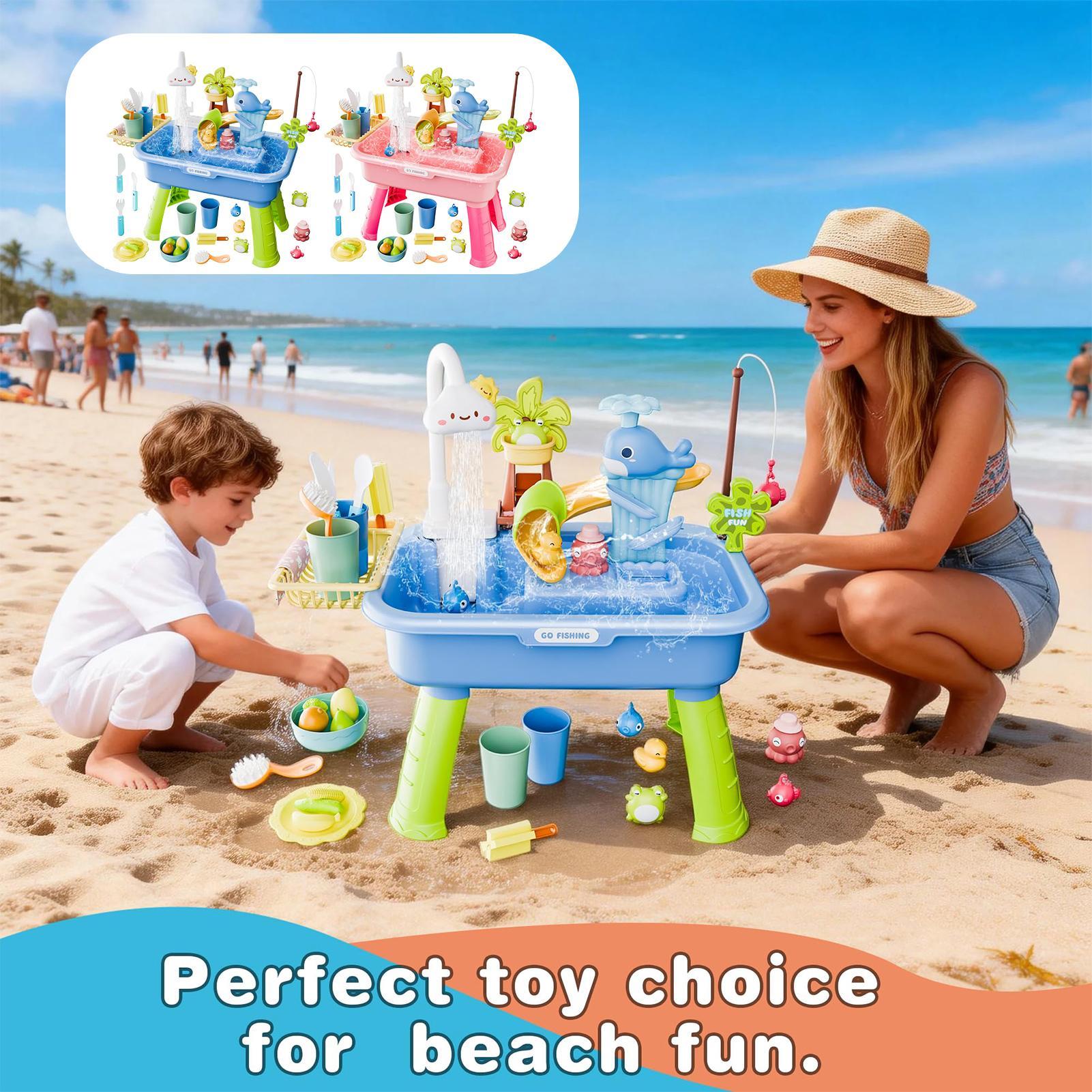 Kids Outdoor Water Play Table - Kinderkeukenspeelgoed Elektrisch plezier Waterspel Afneembare tafelpoten