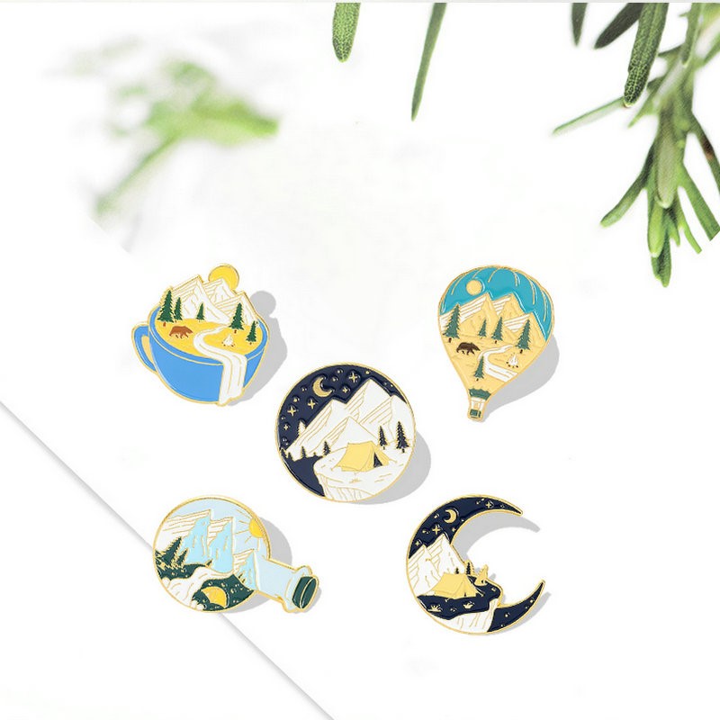 Kids Outdoor Adventure - Camping Avontuur Emaille Pins Aangepaste Buiten