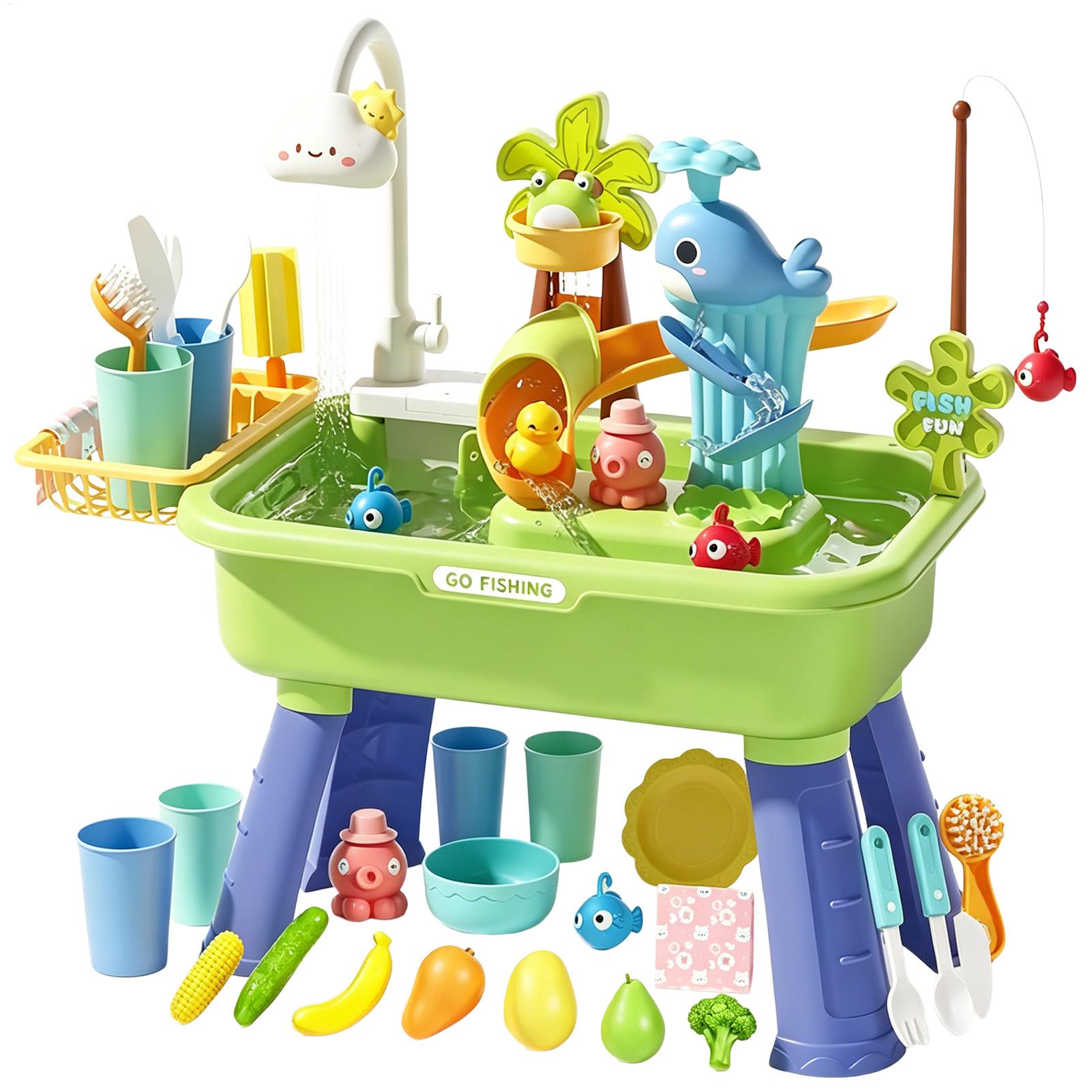 Kids Outdoor Water Play Table - Kinderen watertafel met pomp, sensorische speelgootsteen