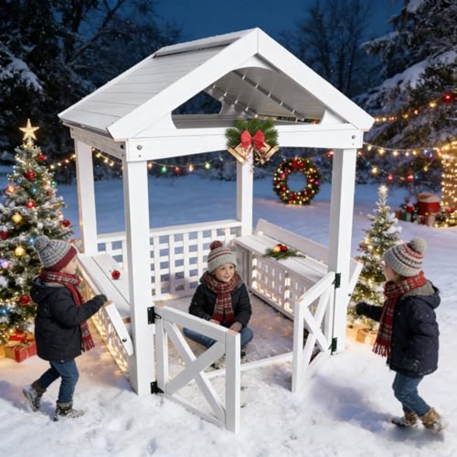Kids Outdoor Playhouse - Buitenhuisje van hout voor kinderen van