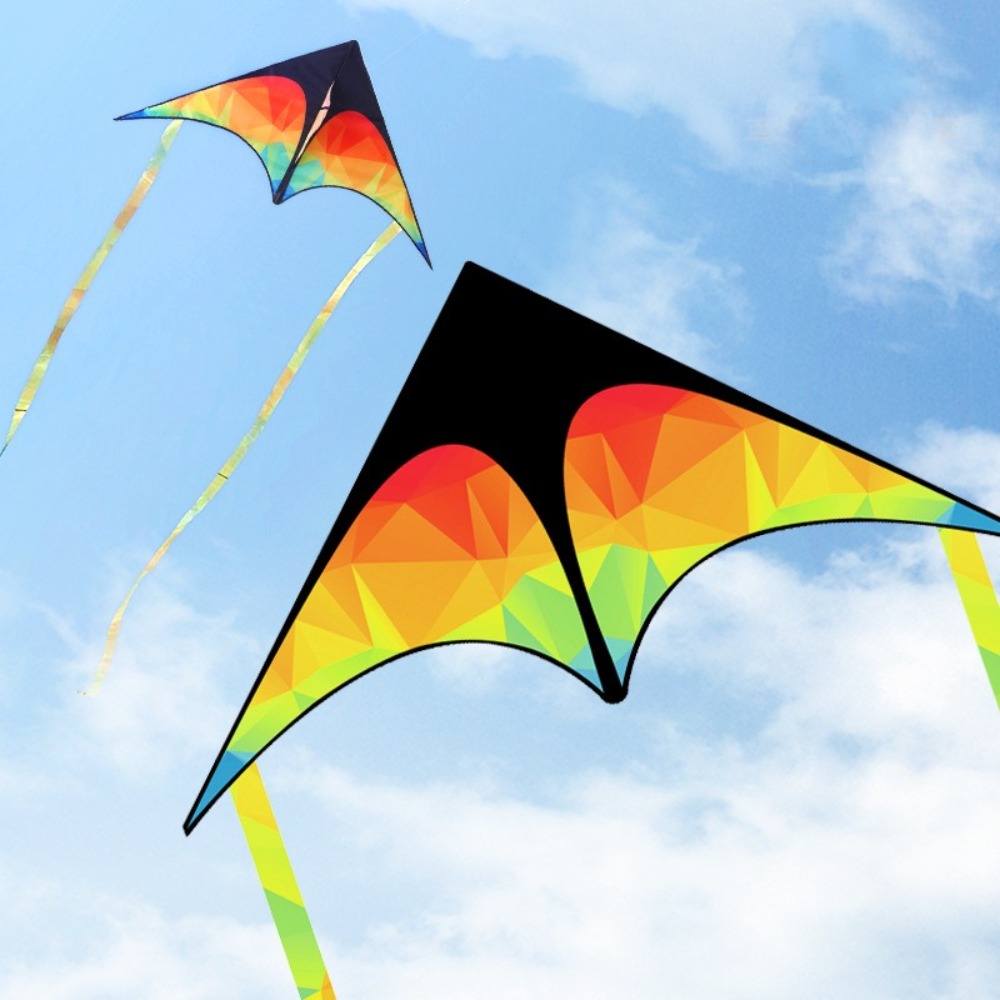 Kite Easy Fly Kids - Dubbelstaart Grote Delta Kite Lange staart