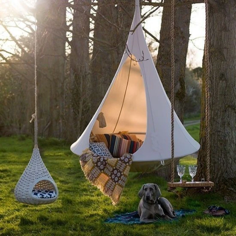 Kids Outdoor Tent - Kinderen Schommel Buiten Tuin Kamp Hangmat
