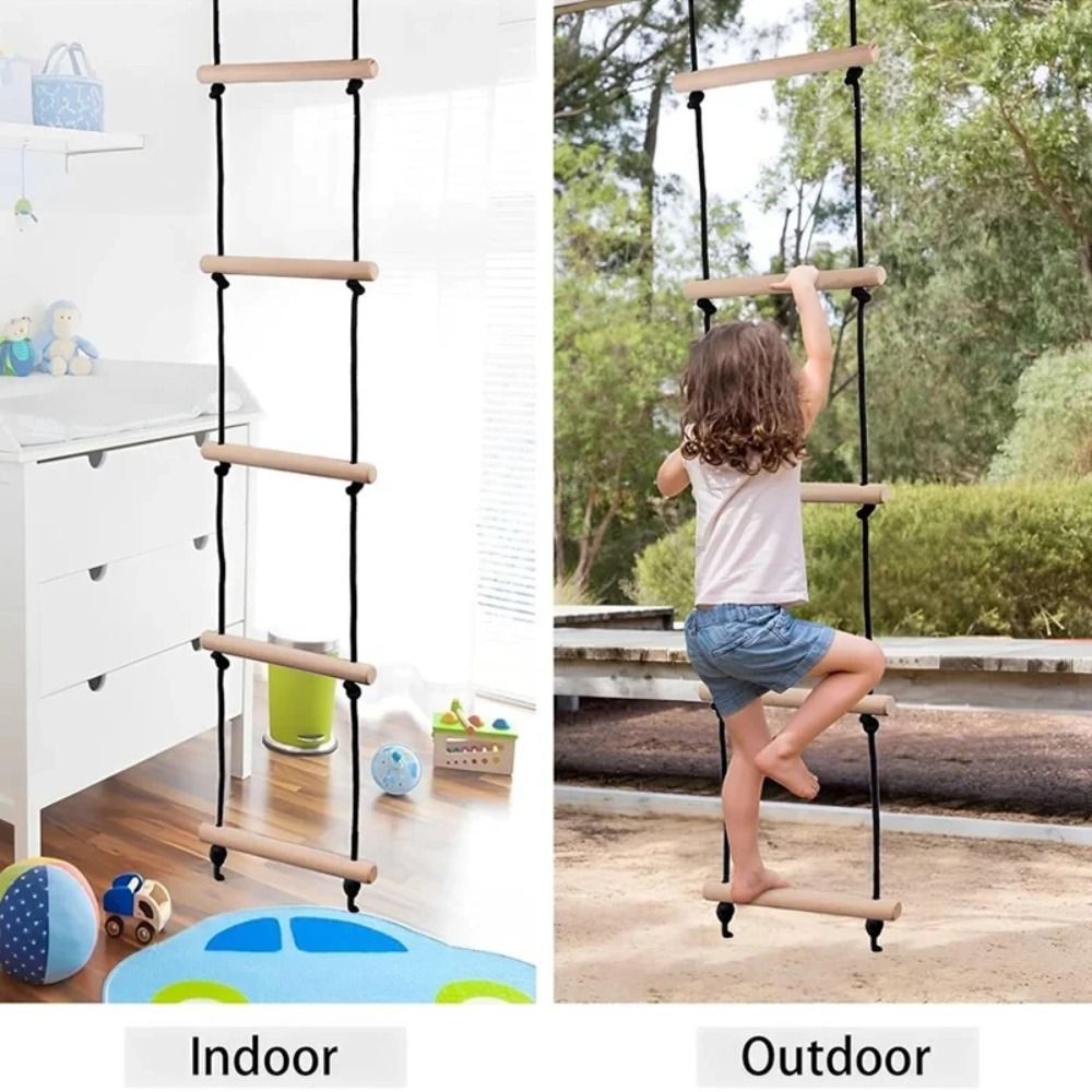 Kinderen Klimtouwladder Houten - Kids Outdoor Swing Set recensie en prijs