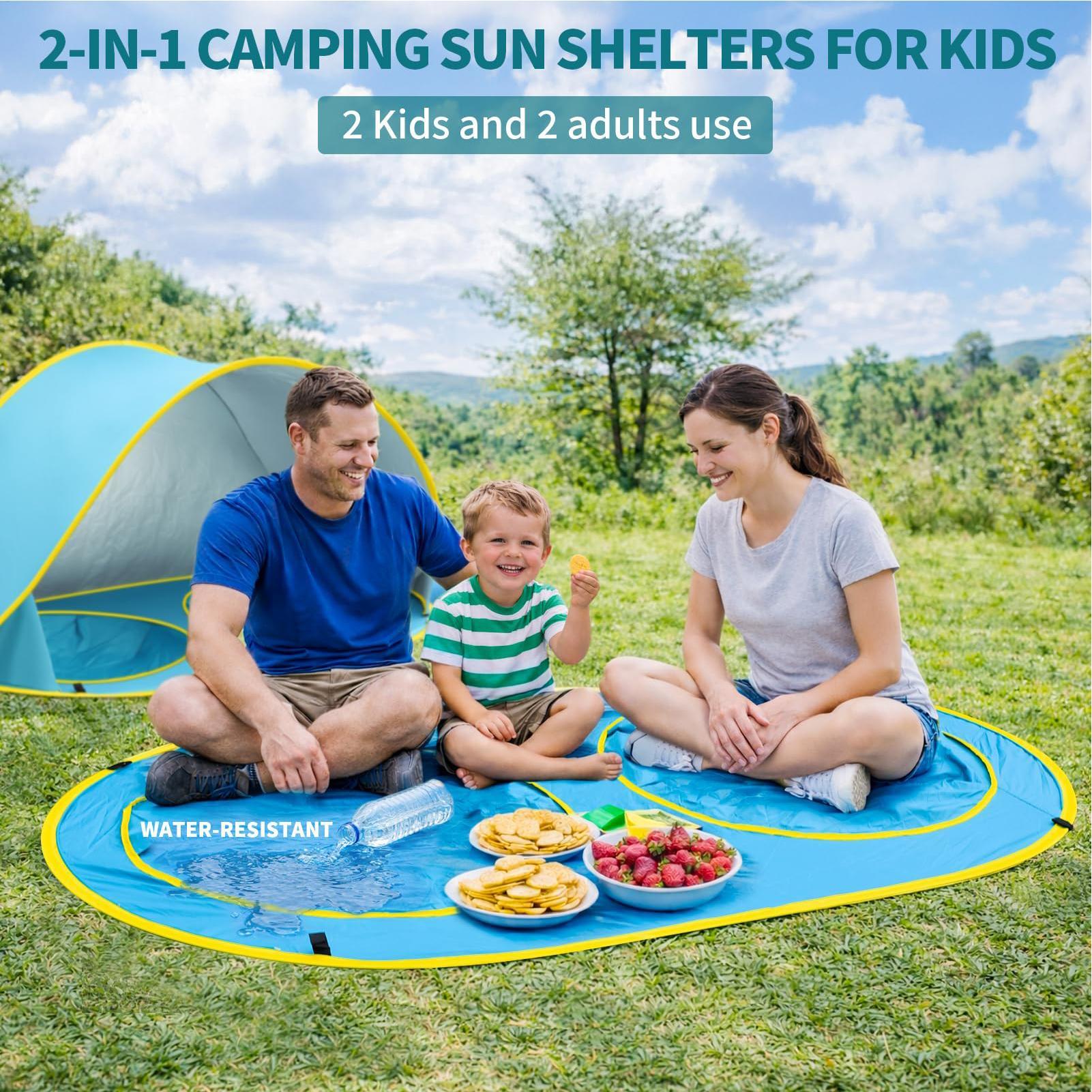 Kinderstrandtent met zwembad,  - Kids Outdoor Tent recensie en prijs