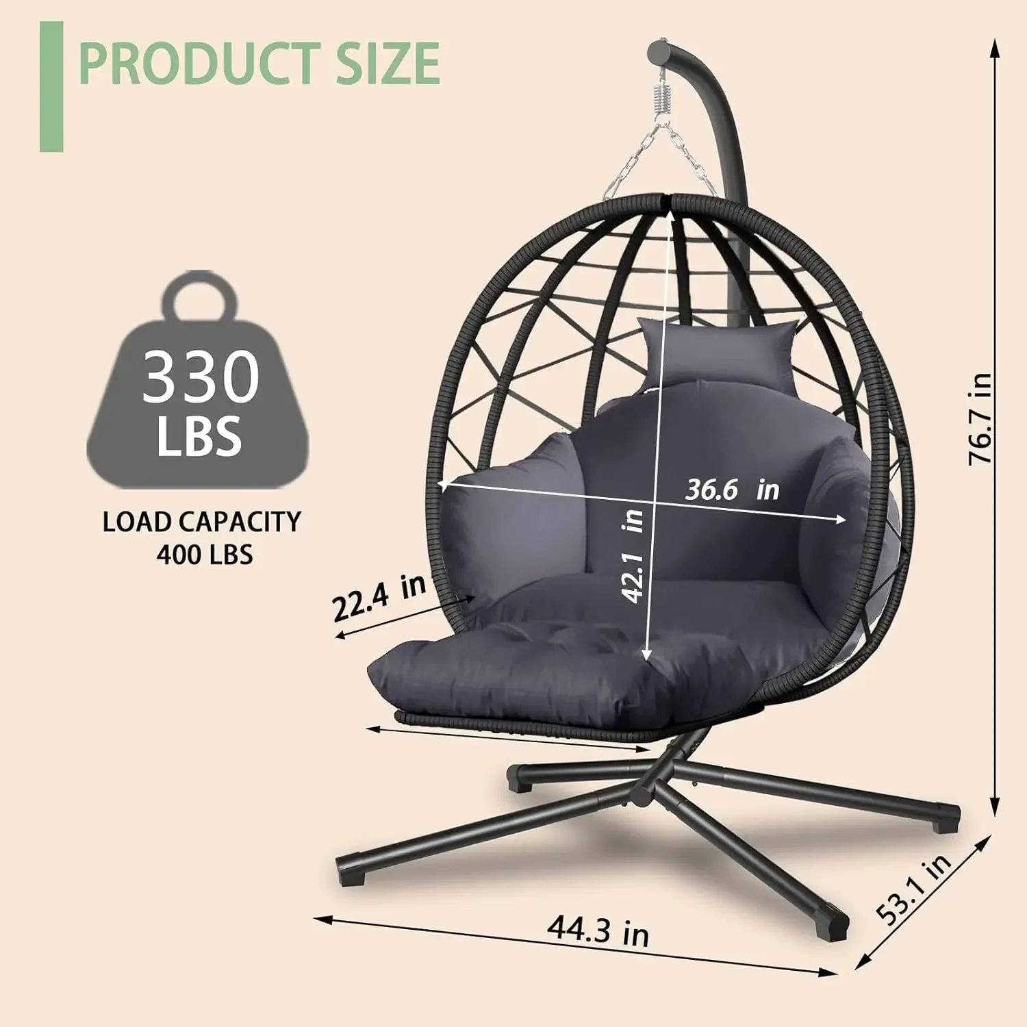 Hangende eierschaalstoel met s - Kids Outdoor Egg Chair recensie en prijs