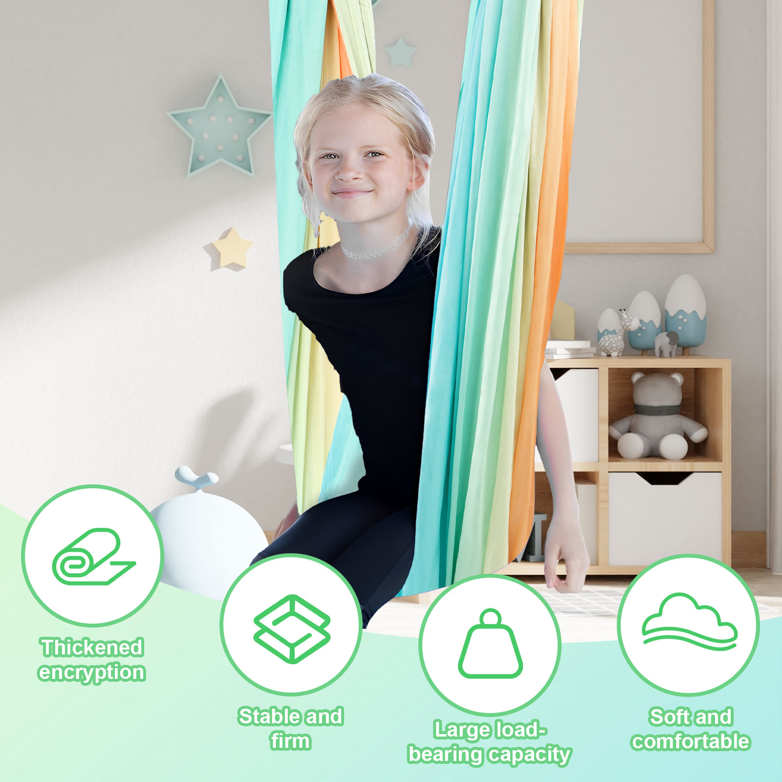 Sensorische schommel Kalmerend - Kids Outdoor Hammock Swing recensie en prijs