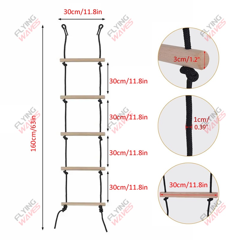 Kinderen Klimtouw Ladder Houte - Kids Outdoor Swing Set recensie en prijs