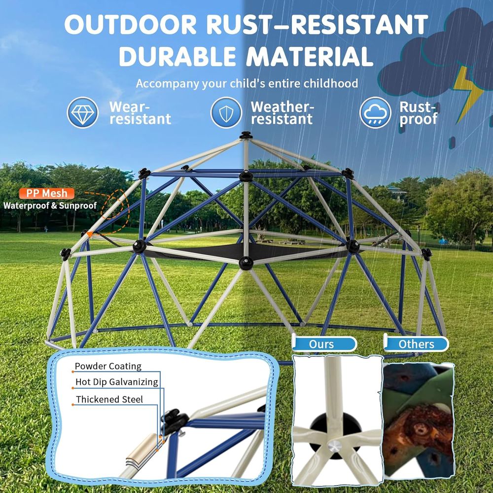 ClimDome, 10T Dome Climber met - Kids Outdoor Jungle Gym recensie en prijs