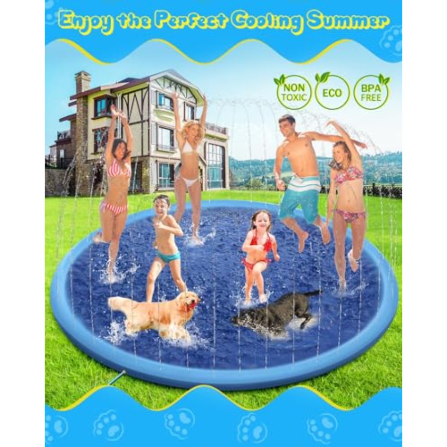 Buitenspuitmat voor kinderen e - Sprinkler Splash Pad recensie en prijs