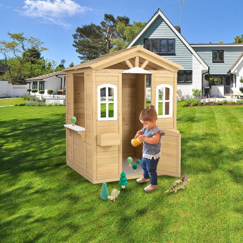 Modern klassieke houten speelh - Kids Outdoor Playhouse recensie en prijs