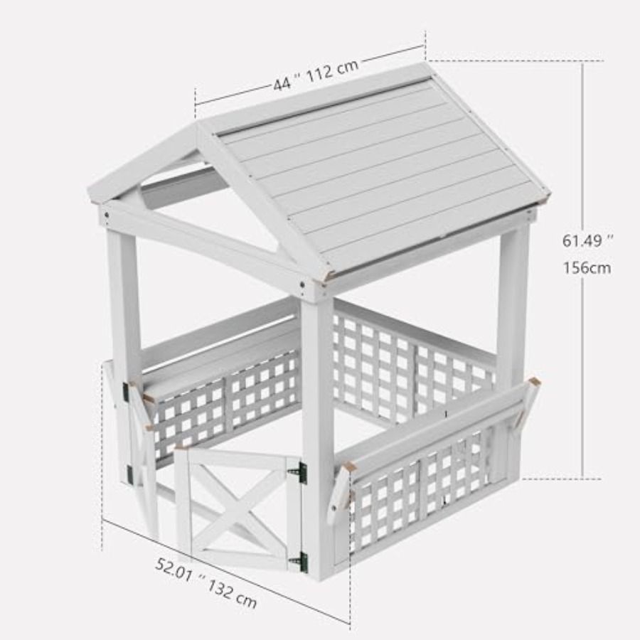 Buitenhuisje van hout voor kin - Kids Outdoor Playhouse recensie en prijs