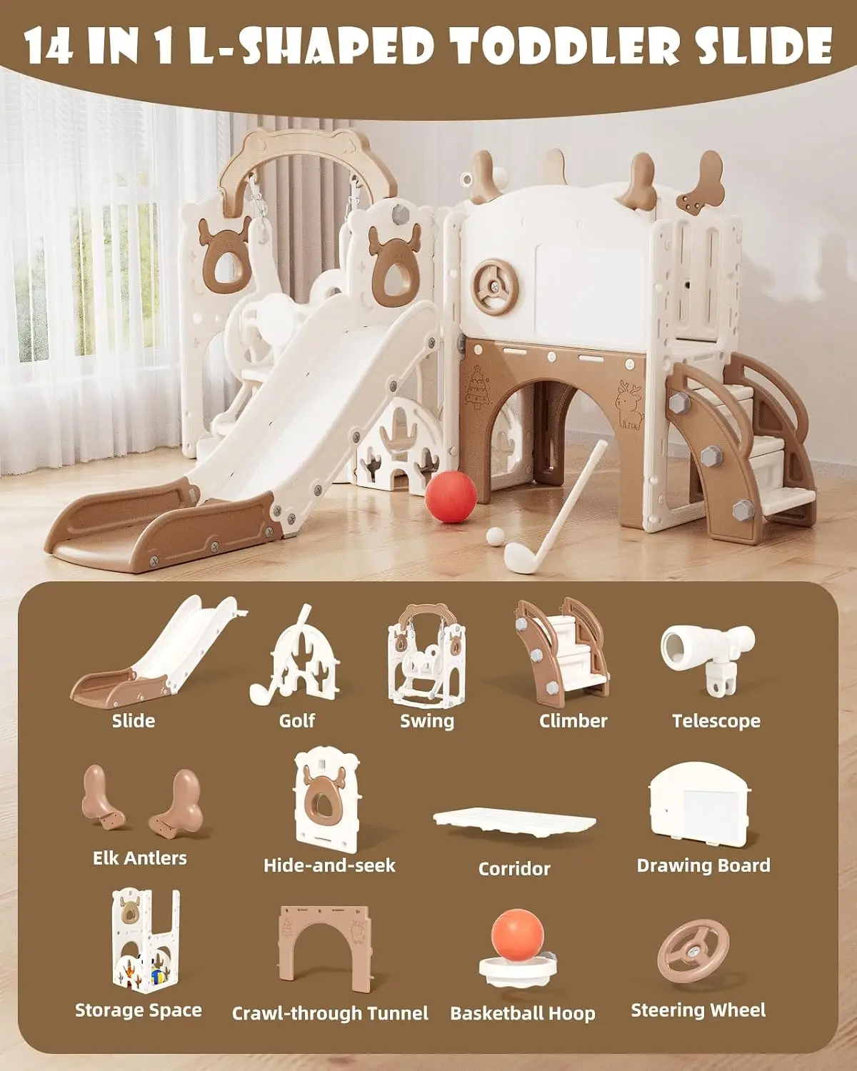 13-in-1 Glijbaan- en Schommels - Kids Outdoor Swing Set recensie en prijs