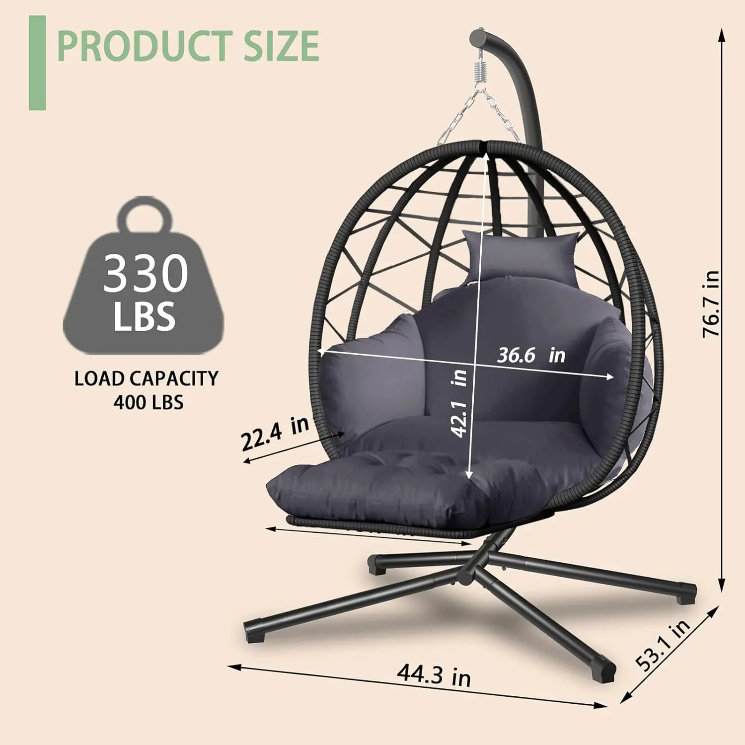 Hangende eierschaalstoel met s - Kids Outdoor Egg Chair recensie en prijs