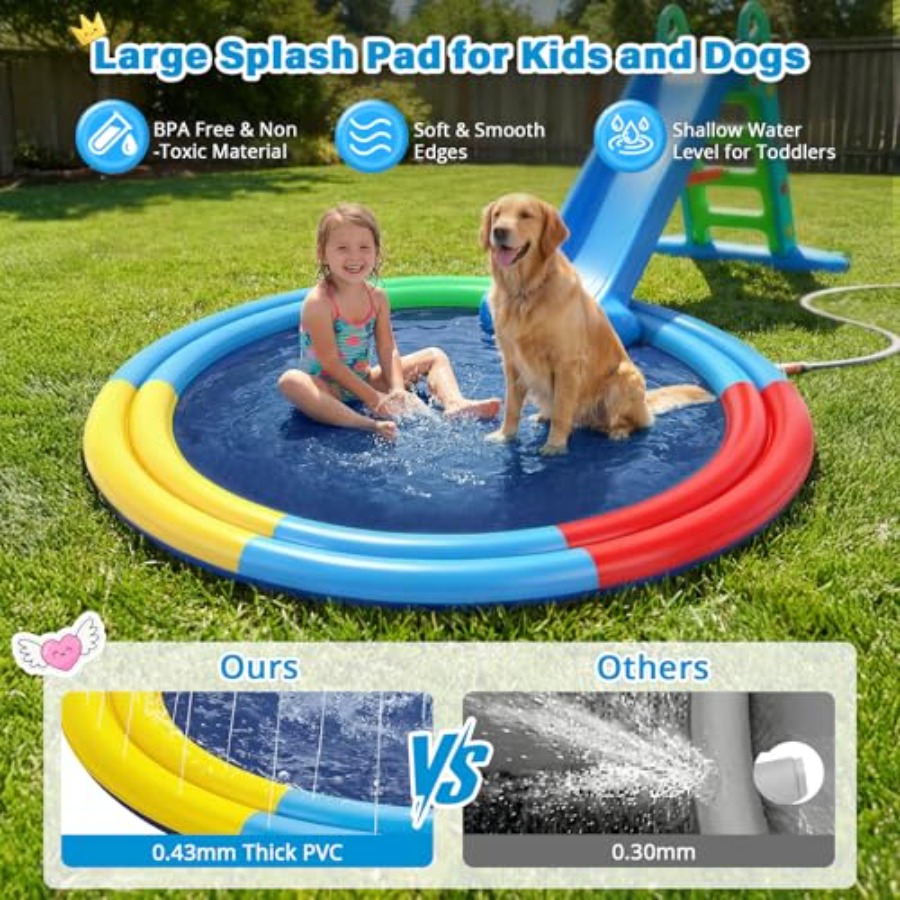 Splash Pad voor en voor honden - Sprinkler Splash Pad recensie en prijs