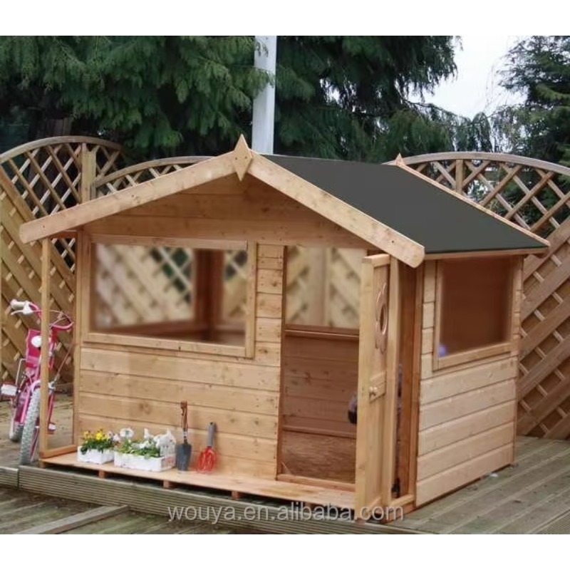 Goedkoop prefab houten speelhu - Kids Outdoor Playhouse recensie en prijs