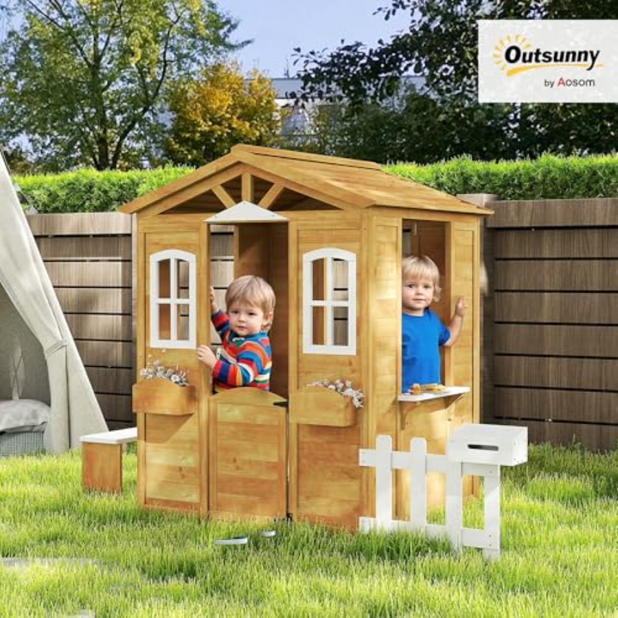Buitenspeelhuis voor kinderen  - Kids Outdoor Playhouse recensie en prijs