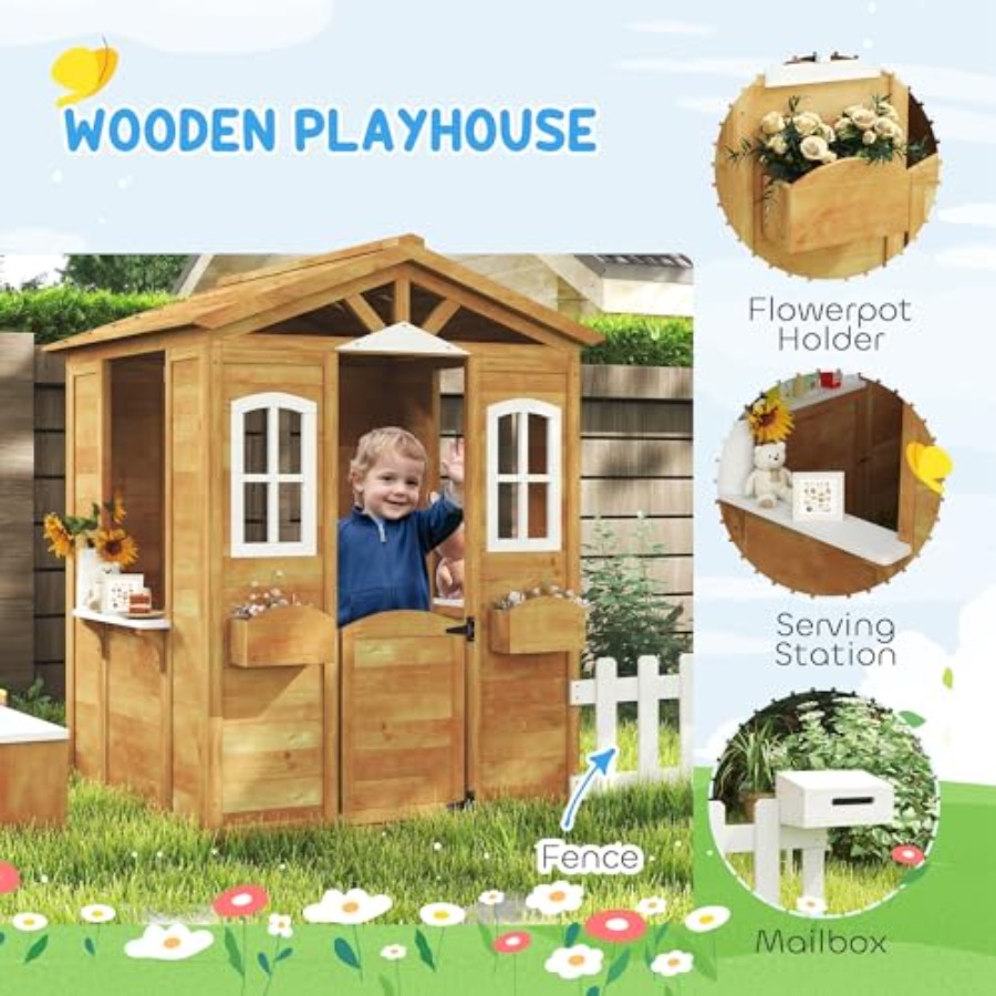 Buitenspeelhuis voor kinderen  - Kids Outdoor Playhouse recensie en prijs